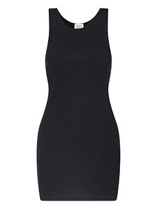 Saint Laurent Ribbed Knitted Dress