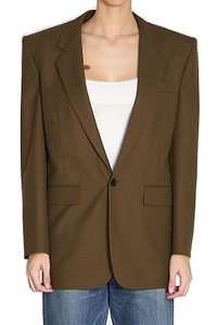 Saint Laurent Single-Breasted Long-Sleeved Jacket