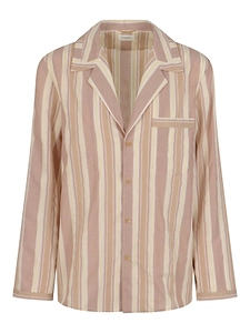 Saint Laurent Striped Button-Up Pajama Top