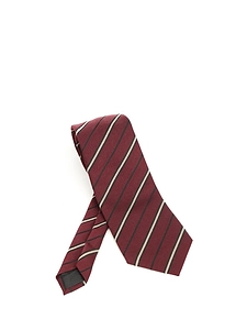 Saint Laurent Striped Wide Tie