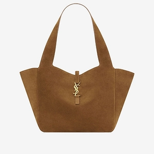 Saint Laurent Suede Monogram Tote Bag