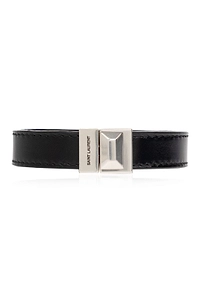 Saint Laurent Logo Engraved Stud Bracelet