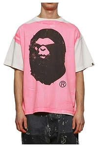 Saint Mxxxxxx X Bape Printed Crewneck T-Shirt