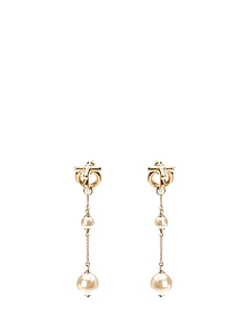 Gancini Pearl Pendant Earrings