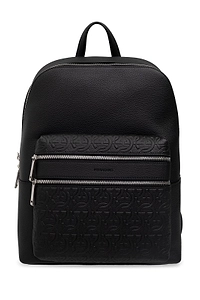 Ferragamo Logo-Embossed Zipped Backpack