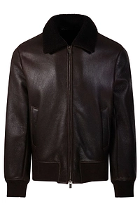 Shearling Collar Bomber Jacket