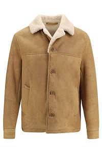 Shearling Collar Button Jacket