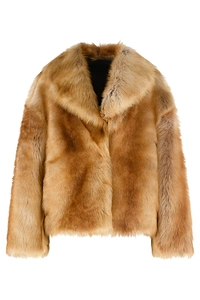 V-Neck Fur Coat
