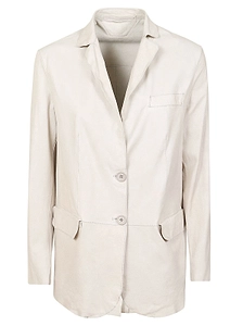 V-Neck Leather Jacket