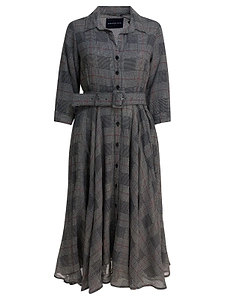 Samantha Sung Aster Belted Midi Dress