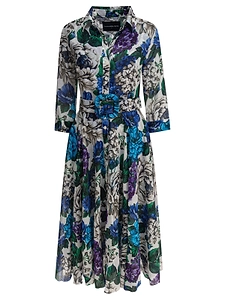 Samantha Sung Aster Floral Shirt Dress