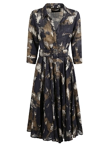 Samantha Sung Patterned Shirt Dress