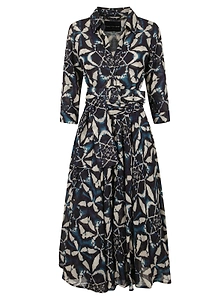 Samantha Sung Patterned Shirt Dress
