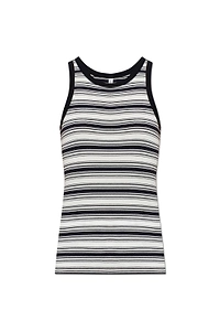 Alexo Striped Ribbed Tank Top
