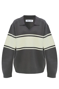 SamsØE SamsØE Saanne Striped Polo Sweater