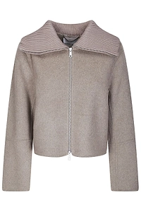Sacleo Ribbed Collar Jacket