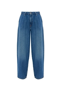 Saharper Pleated Wide-Leg Jeans