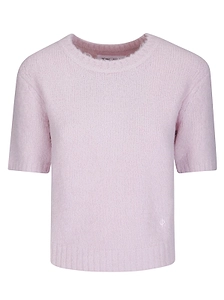 Sajeanne Short-Sleeve Knitted Top