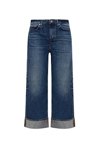 Sashelly Wide-Leg Cuffed Jeans
