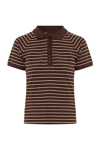 Samia Striped Polo Top