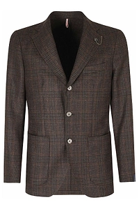 Santaniello Checked Single-Breasted Blazer