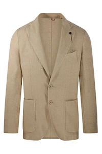 Santaniello Patch-Pocket Linen Blazer