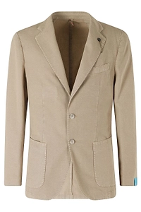 Santaniello Single-Breasted Cotton Blazer