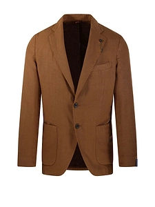 Santaniello Single-Breasted Linen Blazer