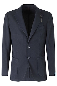 Santaniello Single-Breasted Cotton Blazer