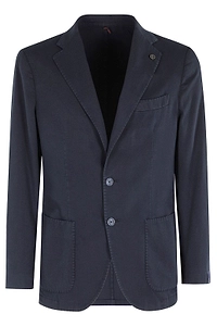 Santaniello Single-Breasted Patch-Pocket Blazer