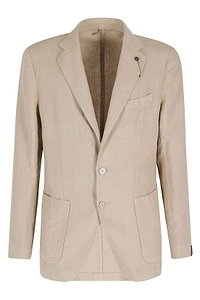 Santaniello Two-Button Linen Blazer
