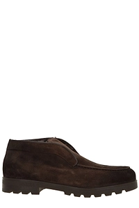 Santoni Almond Toe Slip-On Boots