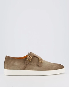 Santoni Buckle Fastened Almond Toe Loafers