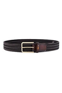 Santoni Classic Woven Buckled Belt