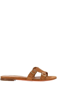 Santoni Double Buckle Flat Sandals