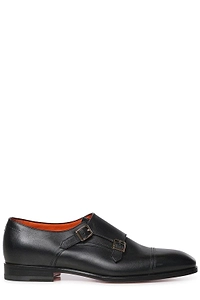 Santoni Double-Buckle Monk Shoes