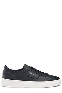 Santoni Grained Panelled Low-Top Sneakers