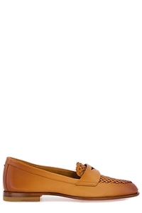 Santoni Logo Printed Loafers