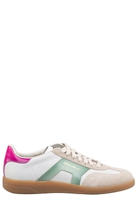 Santoni Logo Printed Lace-Up Sneakers