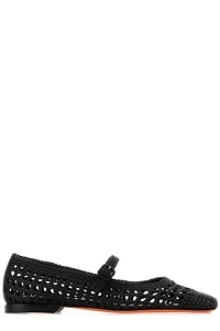 Santoni Luce Woven Mary Jane Ballet Flats