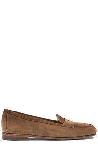 Santoni Round-Toe Penny Loafers