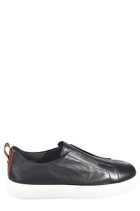 Santoni Perforated Slip-On Sneakers
