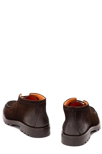 Santoni Rock Almond Toe Lace-Up Boots