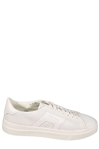 Santoni Round Toe Lace-Up Sneakers