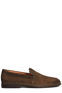 Santoni Round Toe Slip-On Loafers