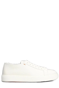 Santoni Round Toe Lace-Up Sneakers
