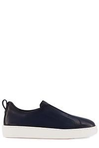 Santoni Round Toe Slip-On Sneakers
