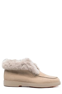 Santoni Shearling-Lined Ankle Boots