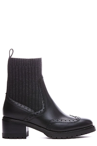 Santoni Sock-Style Slip-On Ankle Boots