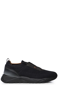 Santoni Mesh Panel Slip-On Sneakers